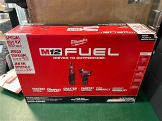 Milwaukee 3453-22HSR M12 2 Tool Combo Kit Ratchet & Impact Driver